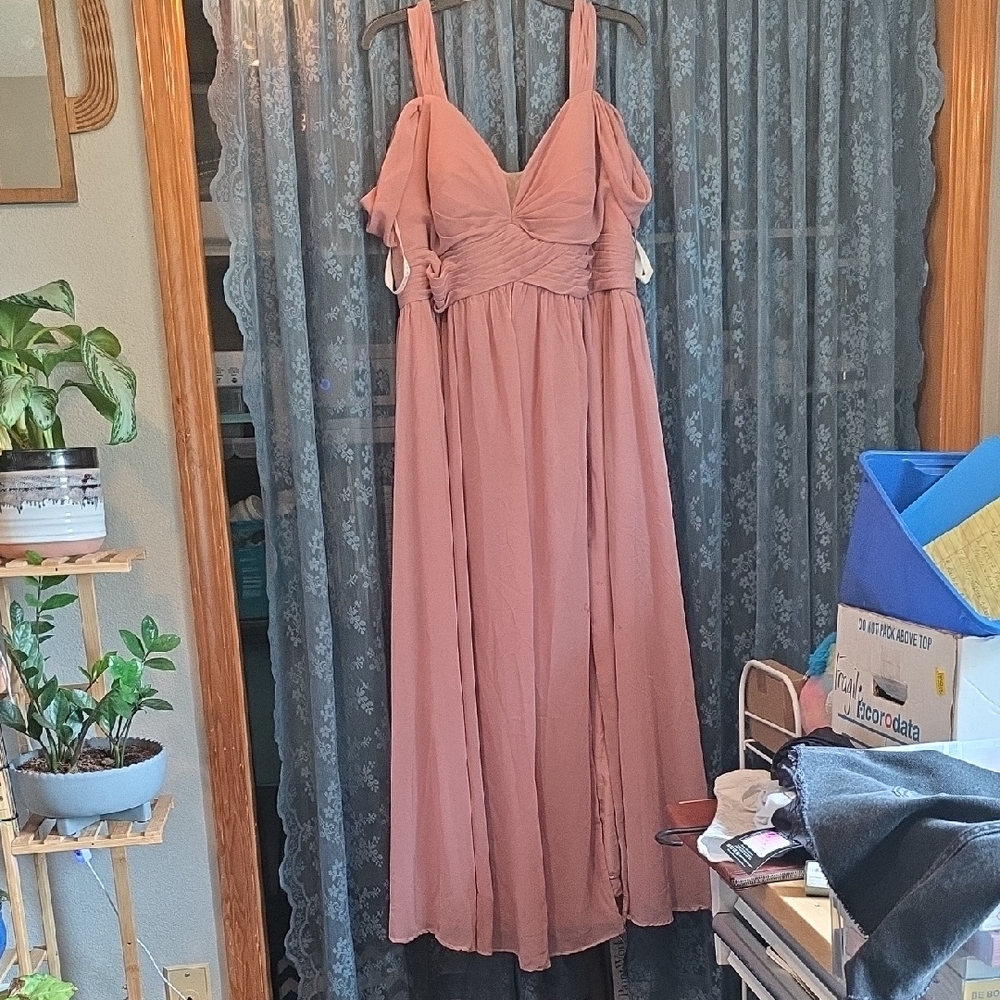 Azazie Mauve Maxi Dress